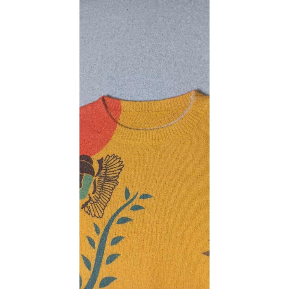 Yesno Long Sleeve Wool Blend Nautical Sweater L Oversized Lagenlook Ocean Fish - Picture 3 of 13